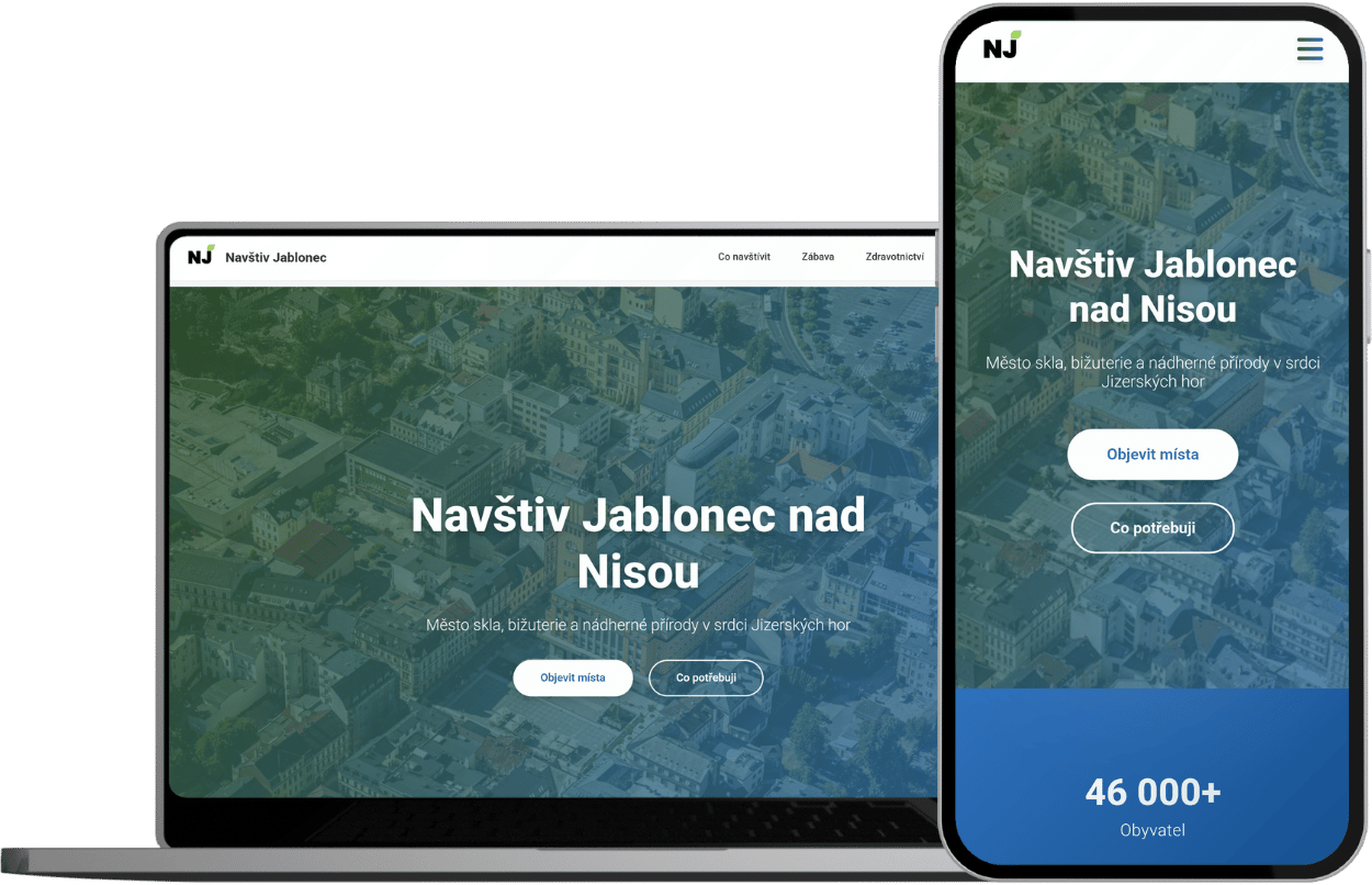 Ukázka webu Navštiv Jablonec